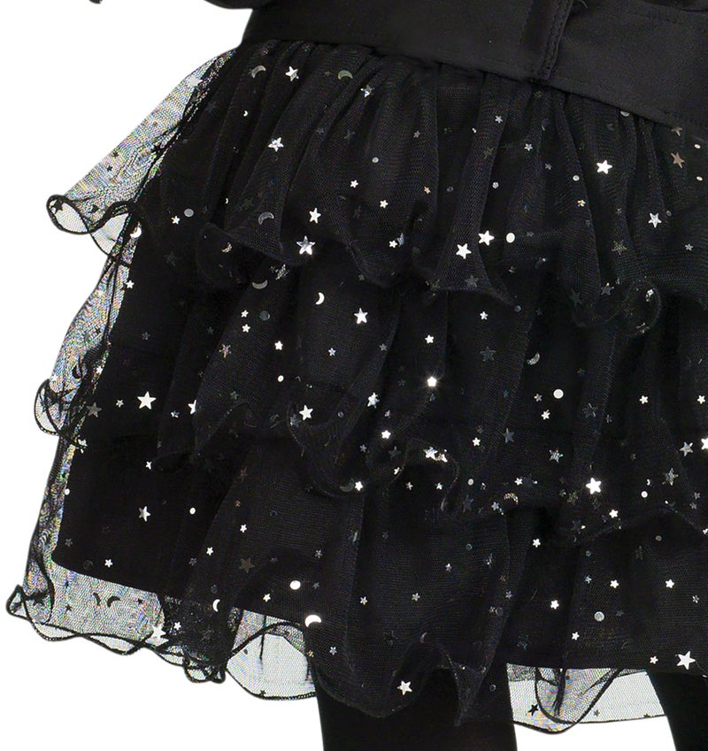 Fun World Glitter Witch Costume, Medium 8-10, Black - Image 4